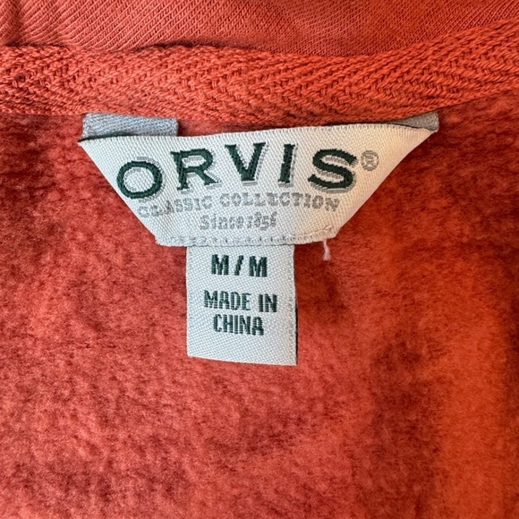 Orvis Vneck pullover rust colored sweater Medium - Picture 5 of 9